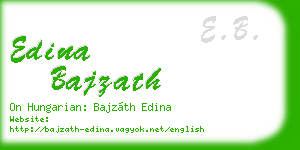 edina bajzath business card
